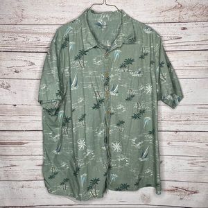 Croft & Barrow Tropical Hawaiian Button Down 3XB